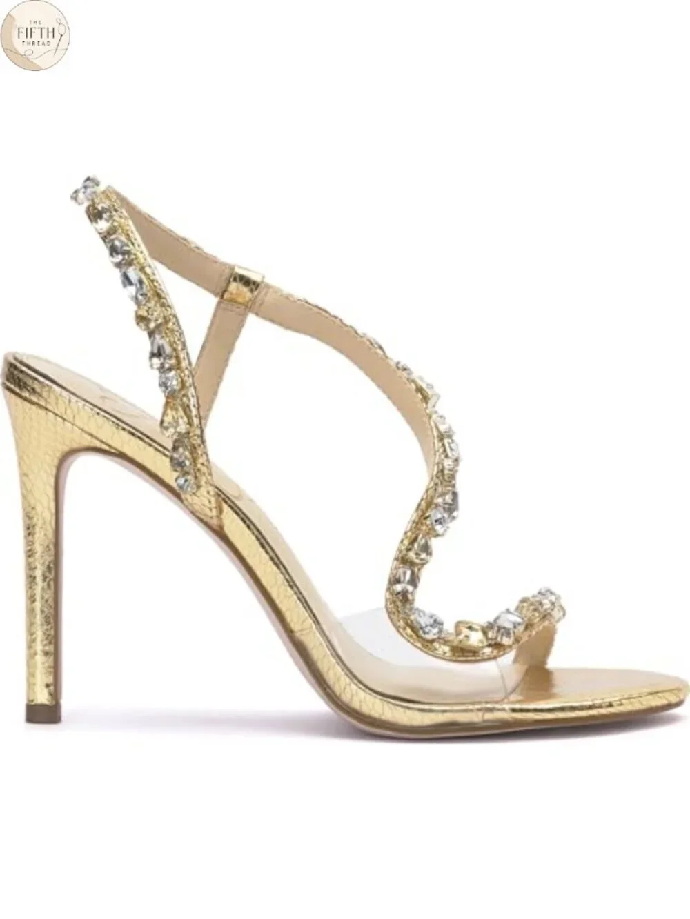 Embellished Stiletto Heeled Sandals Slingback Open Toe Formal
